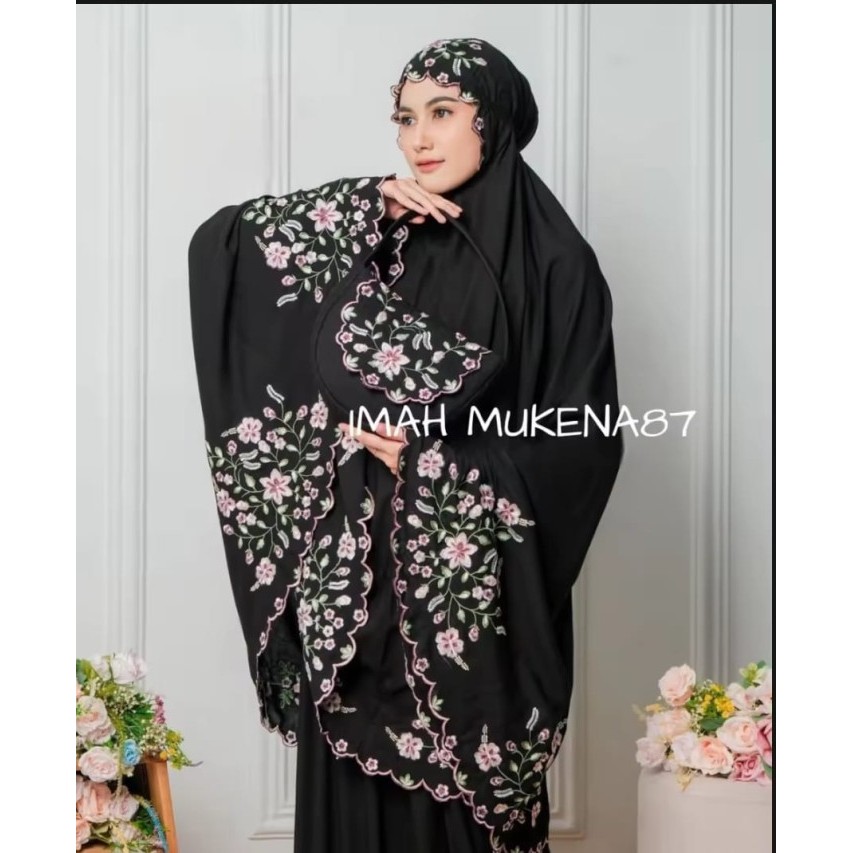 Minajshop Mukena Dewasa Mewah Rayon Bordir Manual Timbul Lyodra