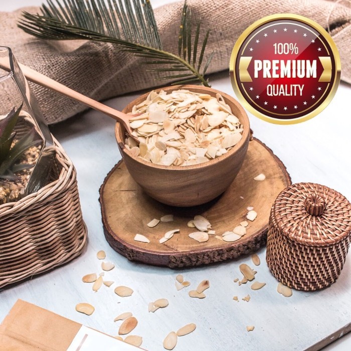 

Roasted Slice Almond 1 Kg / Slice Almond Panggang Premium Quality