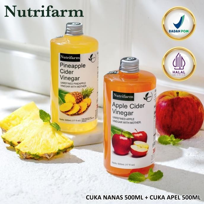 

PAKET DETOX 2 IN 1 CUKA NANAS, CUKA APEL ORIGINAL ORGANIK 500ML / APPLE CIDER VINEGAR / CUKA SARI APEL / BRAGG NUTRIFARM DEHEALTH SUPPLIES DARIBUMIBEORGANIK