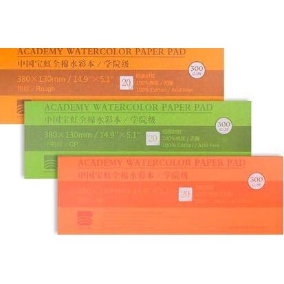 

HOT PROMO BAOHONG ACADEMY 380x130 MM WATERCOLOUR PAD 300GSM