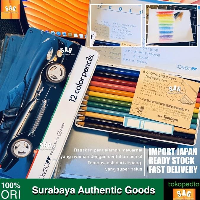 

DISKON Pensil Warna Tombow Colored Pencil Set 12 Warna - 100% Asli Jepang