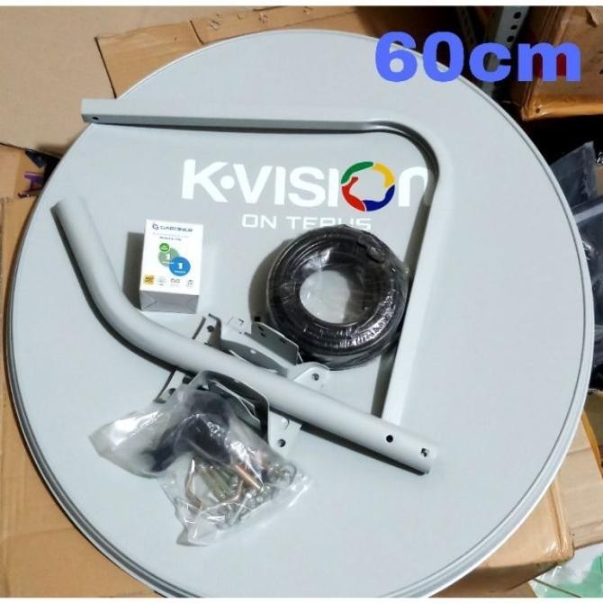 ANTENA / ANTEN KU BAND PARABOLA 60CM K VISION LENGKAP TANPA RECEIVER HARGA KHUSUS