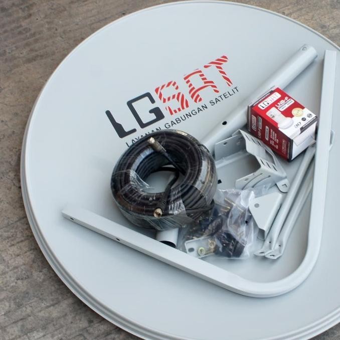 PAKET ANTENA PARABOLA MINI LGSAT KU BAND 60 CM PREMIUM
