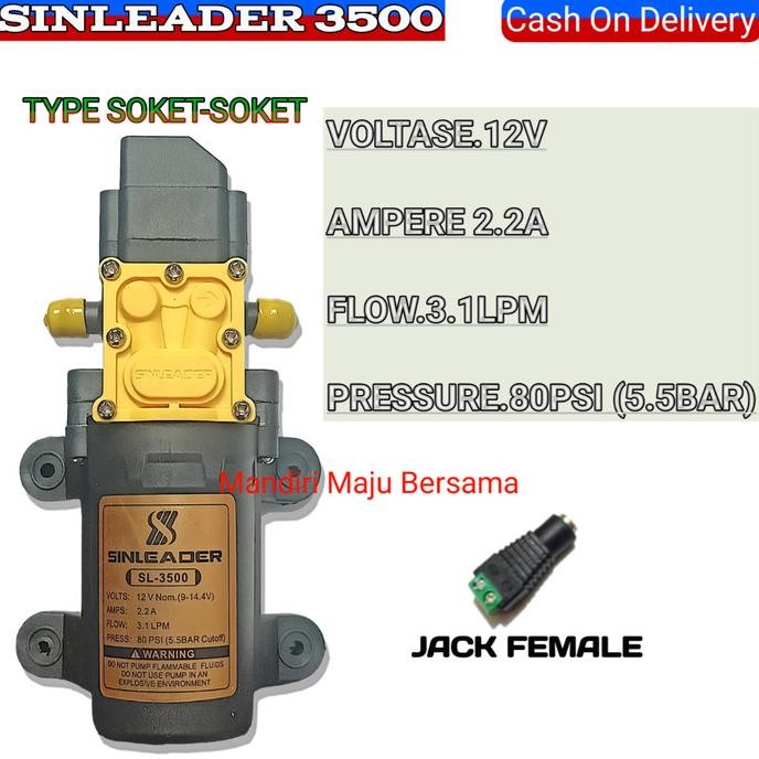 POMPA DC 12V SINLEADER 80 PSI ORIGINAL / POMPA SPRAYER STEAM PORTABLE ASLI