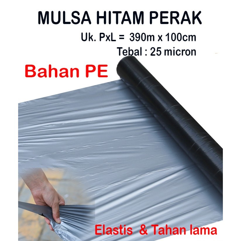 Plastik Mulsa Hitam Perak 1 Roll Panjang 325 m Lebar 120 cm