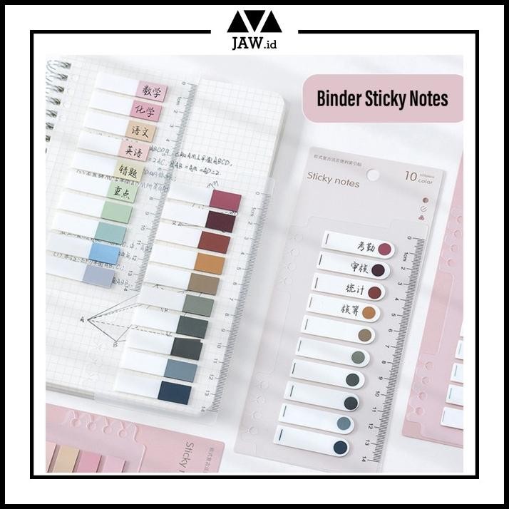 

JAW.id Sticky note warna pastel PET untuk pembatas penanda Dividerbuku