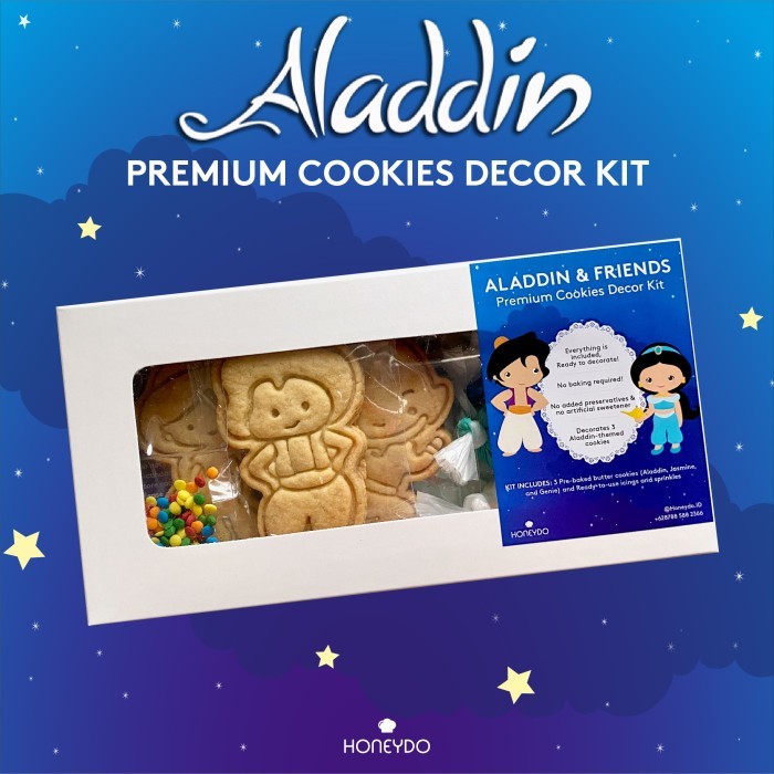 

HONEYDO COOKIES DECOR KIT ALADDIN (COOKIES SIAP DEKORASI)