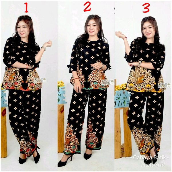 SETELAN BLOUSE PLUS KULOT BATIK WANITA TRENDY COCOK UNTUK HARIAN