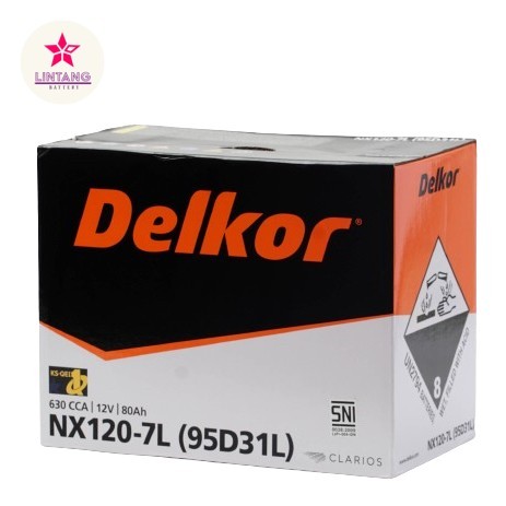 Jual Aki Delkor Nx120-7L Untuk Mobil Mitsubishi Strada Gls Double Cabin, Pajero Dakar, Pajero Sport,