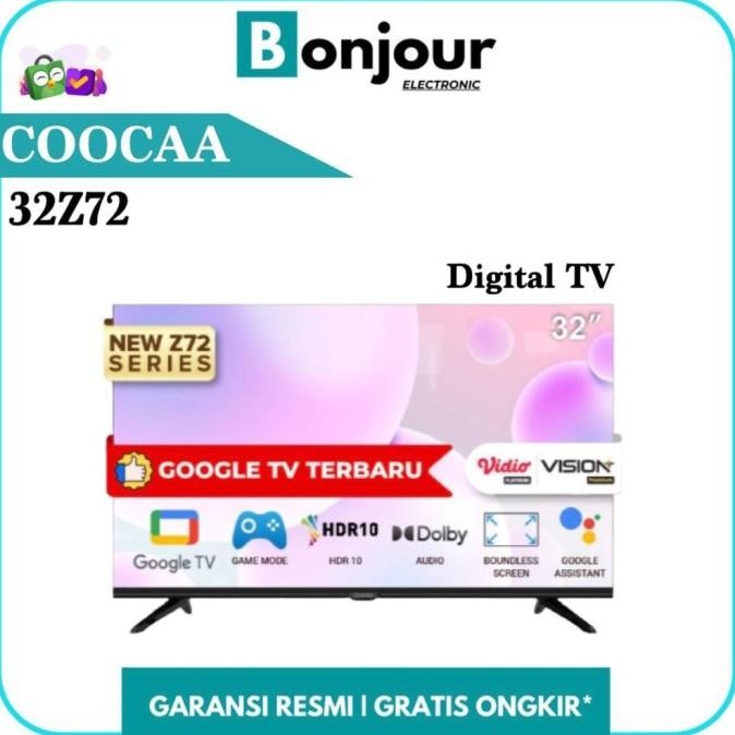siap kirim tv google 32 inch android tv coocaa 32z72 32 coocaa digital tv 32