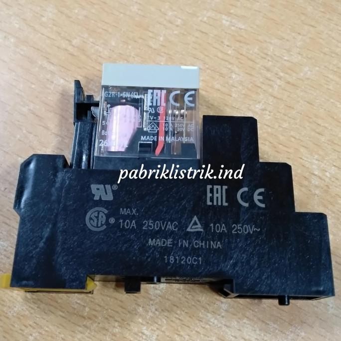 Promo Relay G2R 1 SN 1SN 220V AC + Socket P2RFZ 05 E Omron original COD
