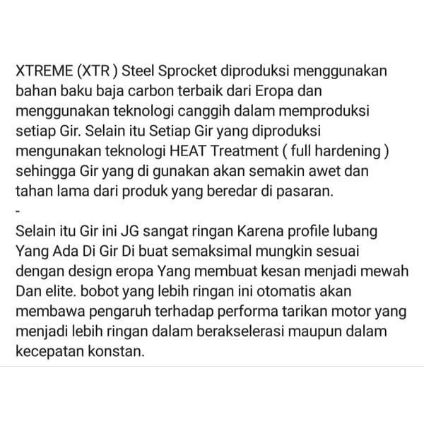 aksesoris GEAR SET KAWASAKI Z250 NINJA 250 KARBU NINJA 250 FI RANTAI