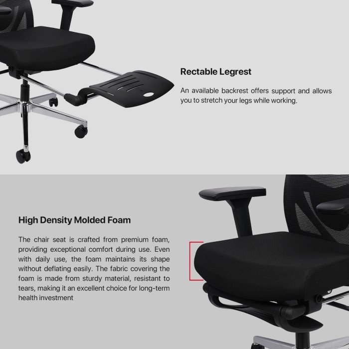 Fantech OCA259 PRO OCA 259 PRO Kursi Kantor Kerja Jaring Premium Office Chair