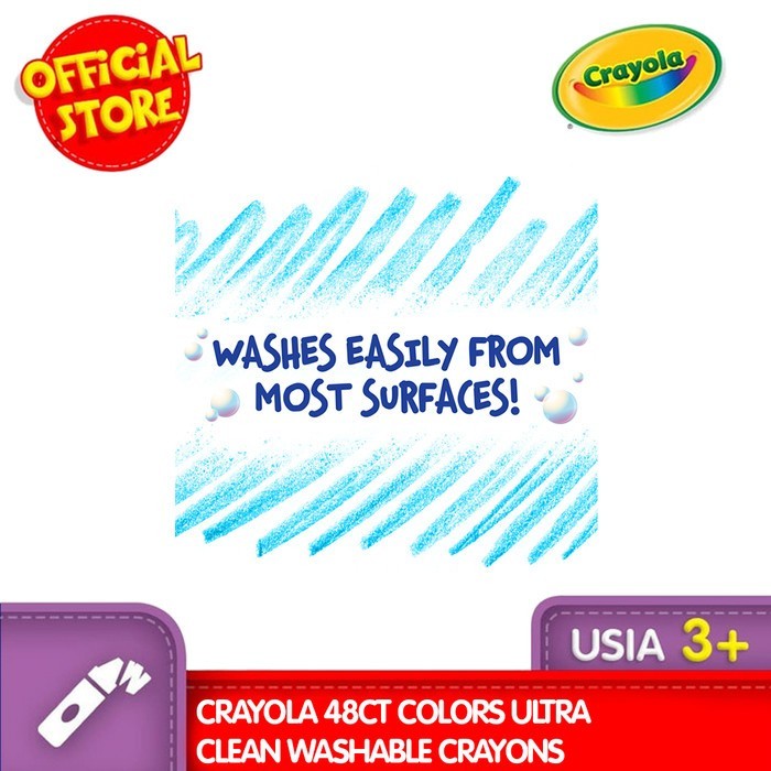 

SALE TERLARIS CRAYOLA 48CT COLORS ULTRA CLEAN WASHABLE CRAYONS READYY