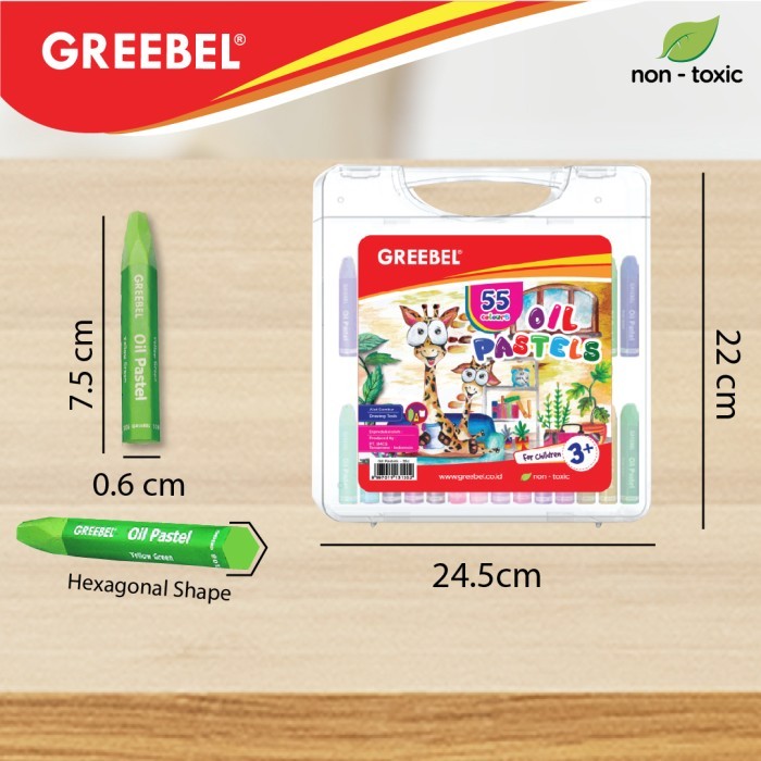 

SALE TERLARIS KIDS OIL PASTEL 55/48/36/24/12 WARNA KRAYON CRAYON ANAK - GREEBEL READYY