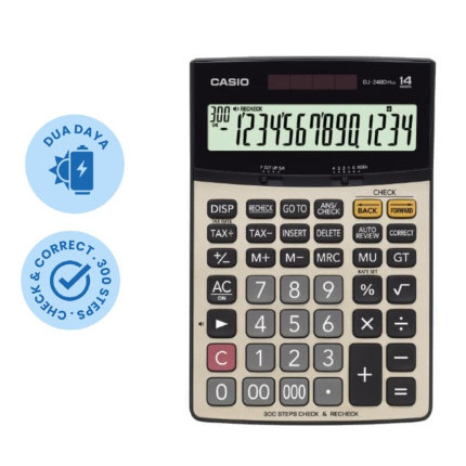 

Calculator Dagang Casio DJ-240D Plus Recheck 14 Digits