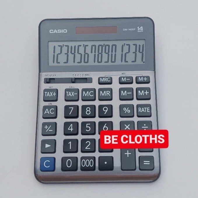 

Casio DM 1400 B Kalkulator Desktop Meja Dagang DM1400 ORIGINAL DM1400B