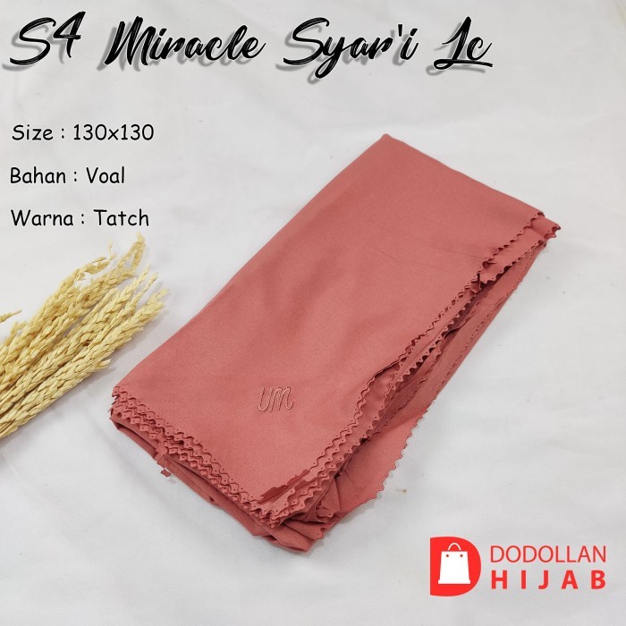 Segi empat Voal Miracle Plain Syar'i LC Polos Laser Cutting Umama