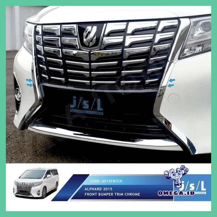 ALL NEW ALPHARD LIST BUMPER DEPAN JSL/FRONT BUMPER TRIM CHROME