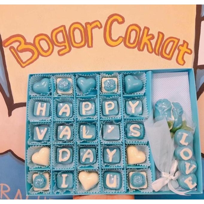 

Kado Coklat Valentine Sekat 25 + Buket