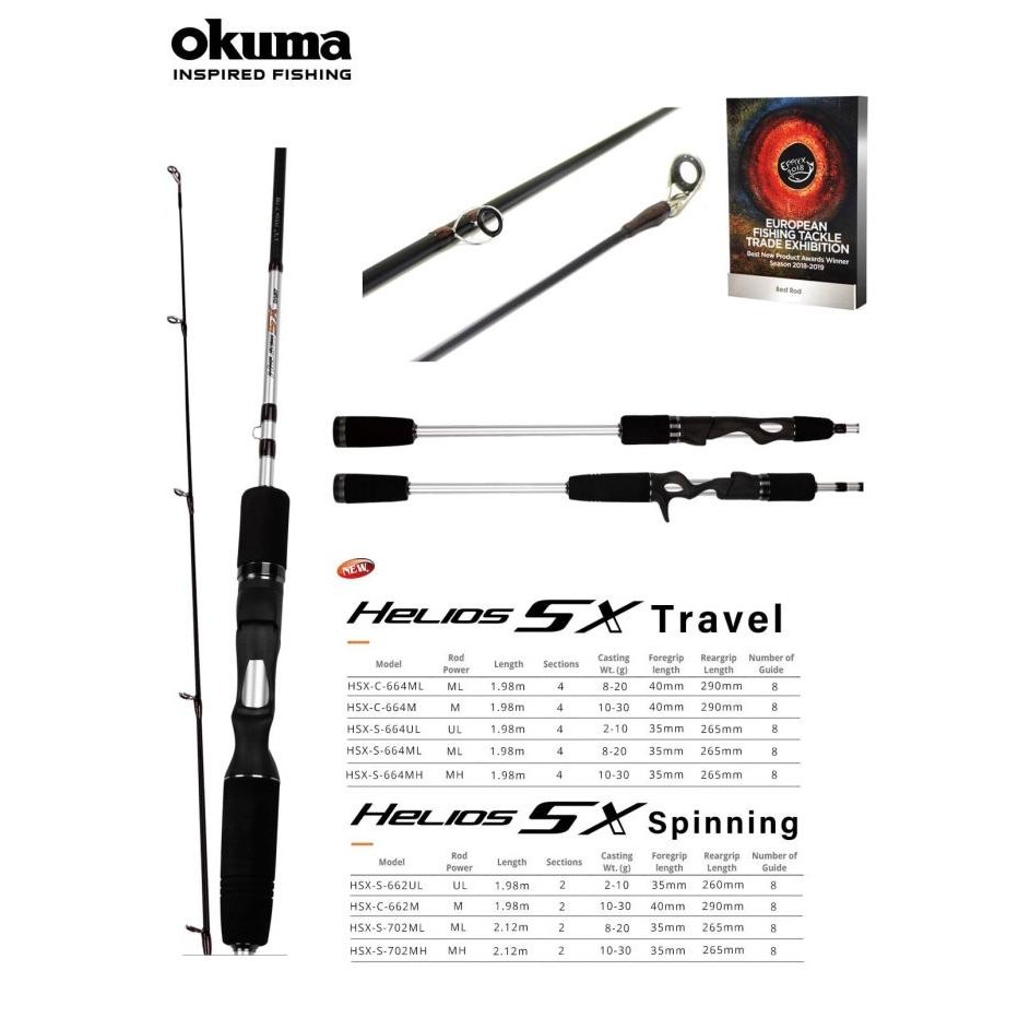 JORAN ROD OKUMA HELIOS TRAVELLER UL DAN CASTING SALE