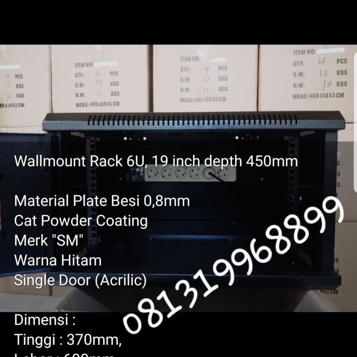 RAK SERVER / WALLMOUNT RAK 6U / CLOSED RAK 6U
