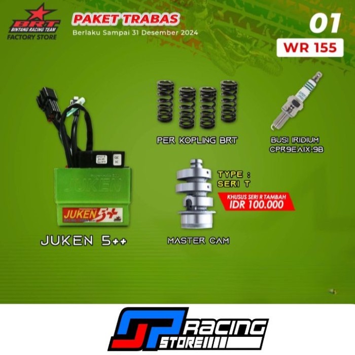 Tebaru BRT Paket Trabas 1 WR 155 - ECU Juken 5 - Per Kopling - Master Cam Berkualitas