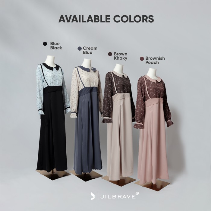 Murah JILBRAVE Kumi Overall Cute Coquette Gamis Inner Motif Pita Korean Style Feminine Casual Non