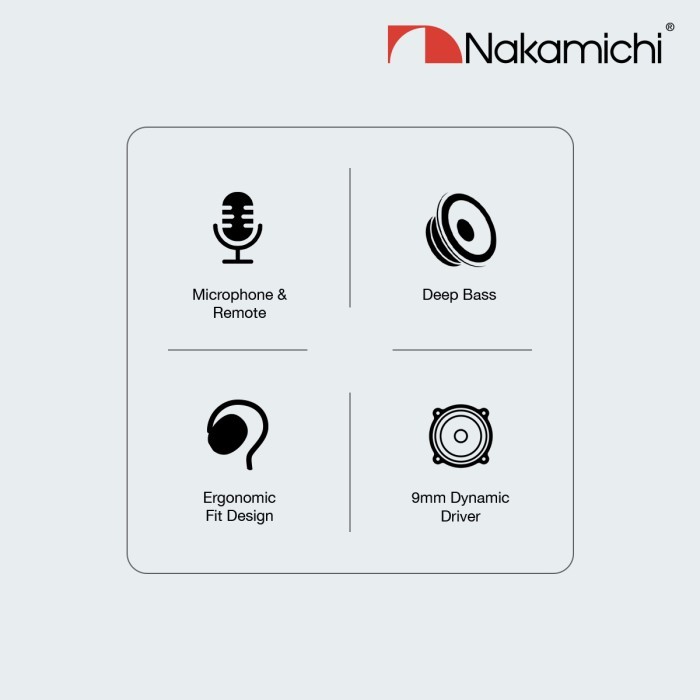 Nakamichi HQ X10 Dynamic Driver In Ear Monitor Wired Earphone Mic