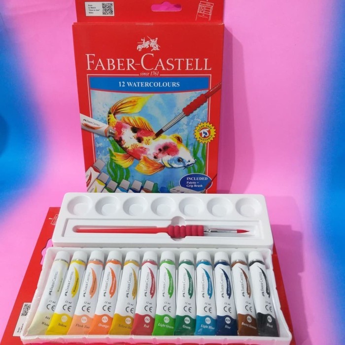 

TERBARU Faber-Castell Watercolours 12ml Set-12 121004N PROMO!