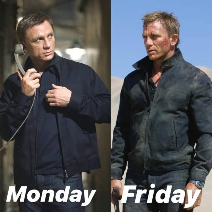 QUANTUM OF SOLACE BOND HARRINGTON BLUE JACKET STOK TERBATAS