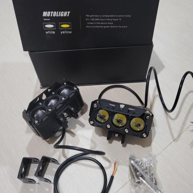 lampu led 3 mata 12 volt