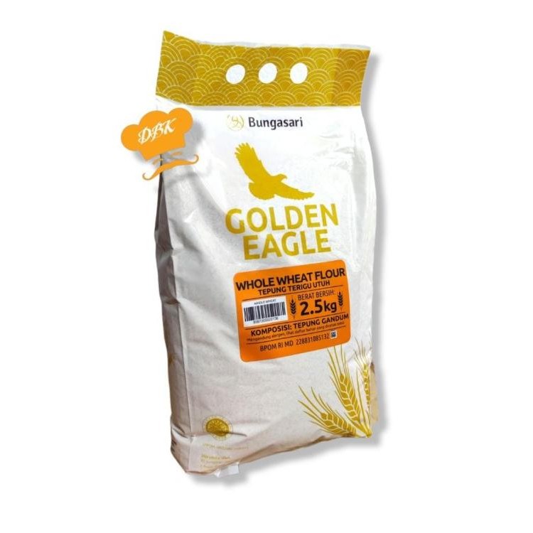 

Tepung Teru Golden Eagle Whole Wheat 25G Bungaari