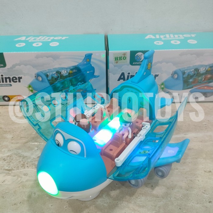 Best seller ~`~ Mainan Anak Airliner Universal Pesawat Lampu Musik ~~~