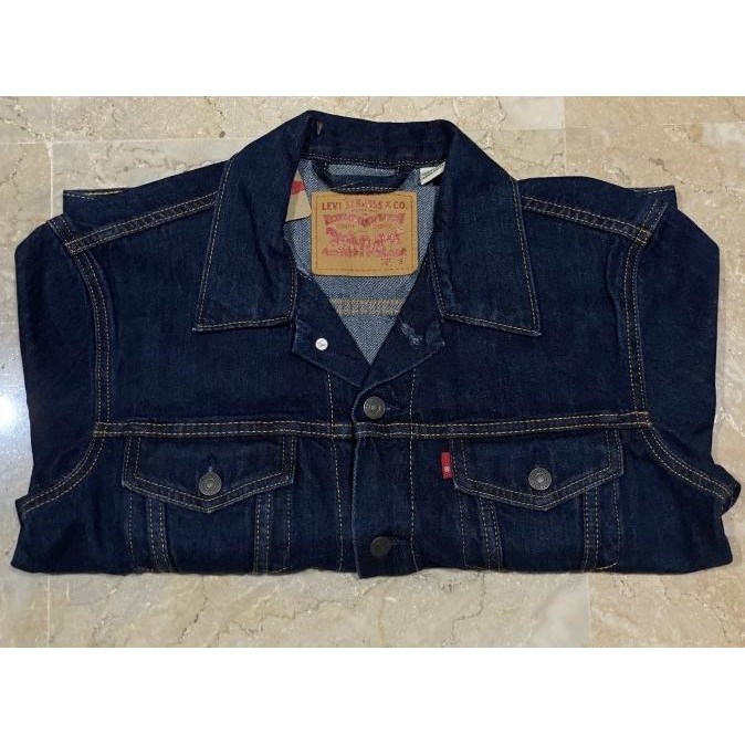 LEVIS JAKET TRUCKER JACKET ORIGINAL FIT RINSE 72334-0134 STOK TERBATAS