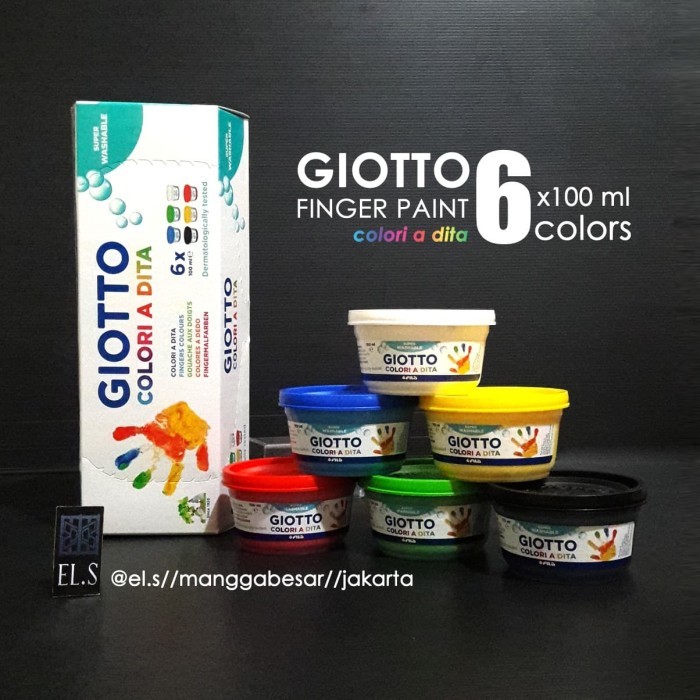 

HOT SALE! Giotto Finger Paint Set 6 Warna