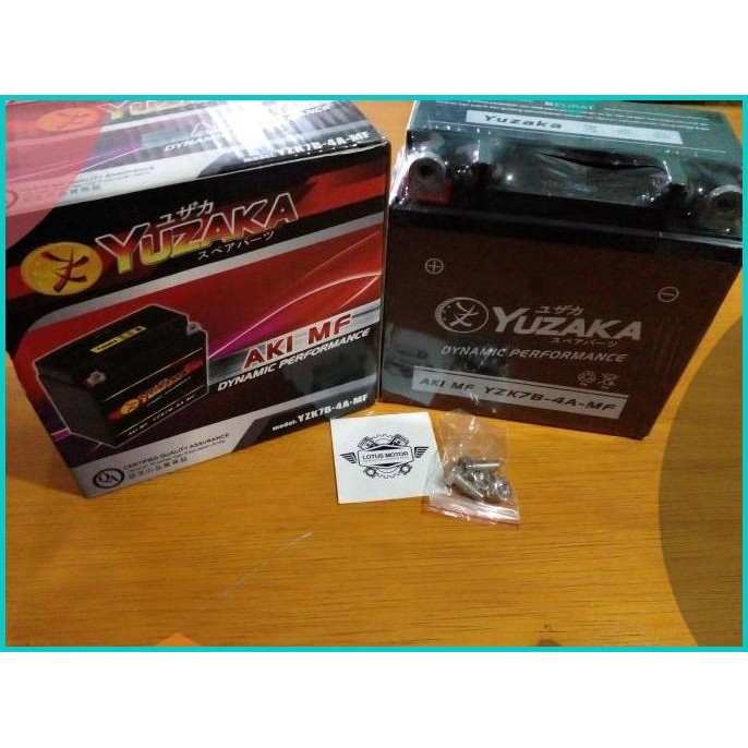 BATERAI AKI YZK7B-4A-MF THUNDER 125 BAJAJ PULSAR YUZAKA 07D35Z4 on sal