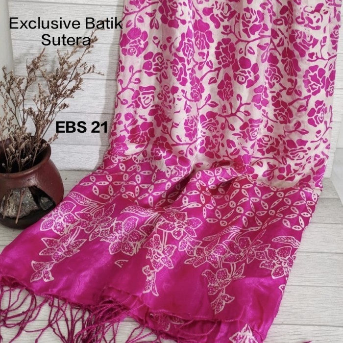 Pashmina Batik Sutera Scarf Scarves Selendang Shawl Syal Gift