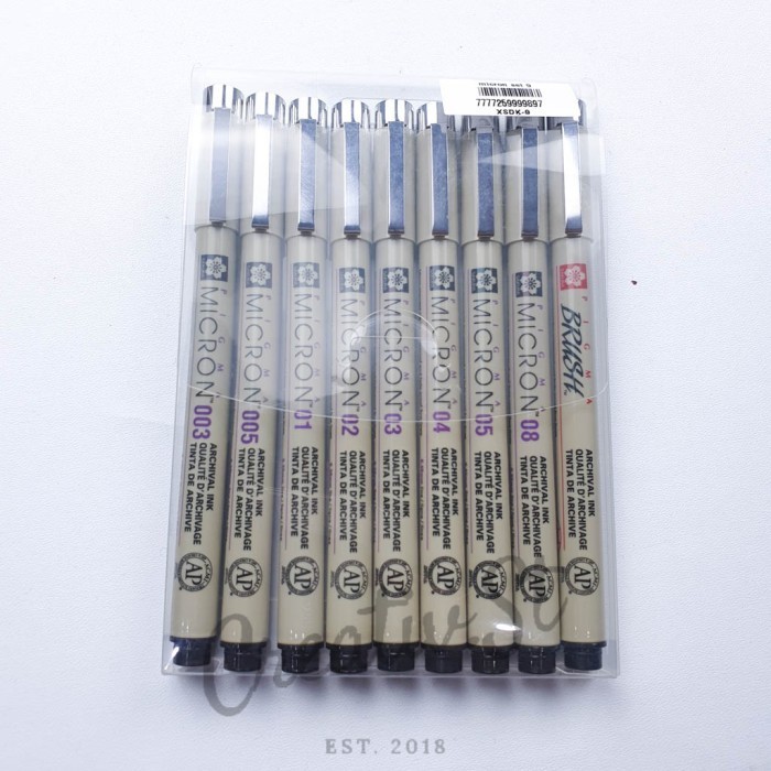 

HARGA DISKON Sakura Pigma Micron Drawing Pen SET 9