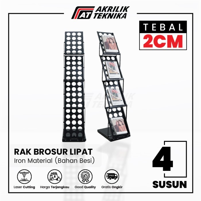 

Rak Brosur Lipat 4 Susun / Rak Susun Brosur Besi / Rak Display Majalah