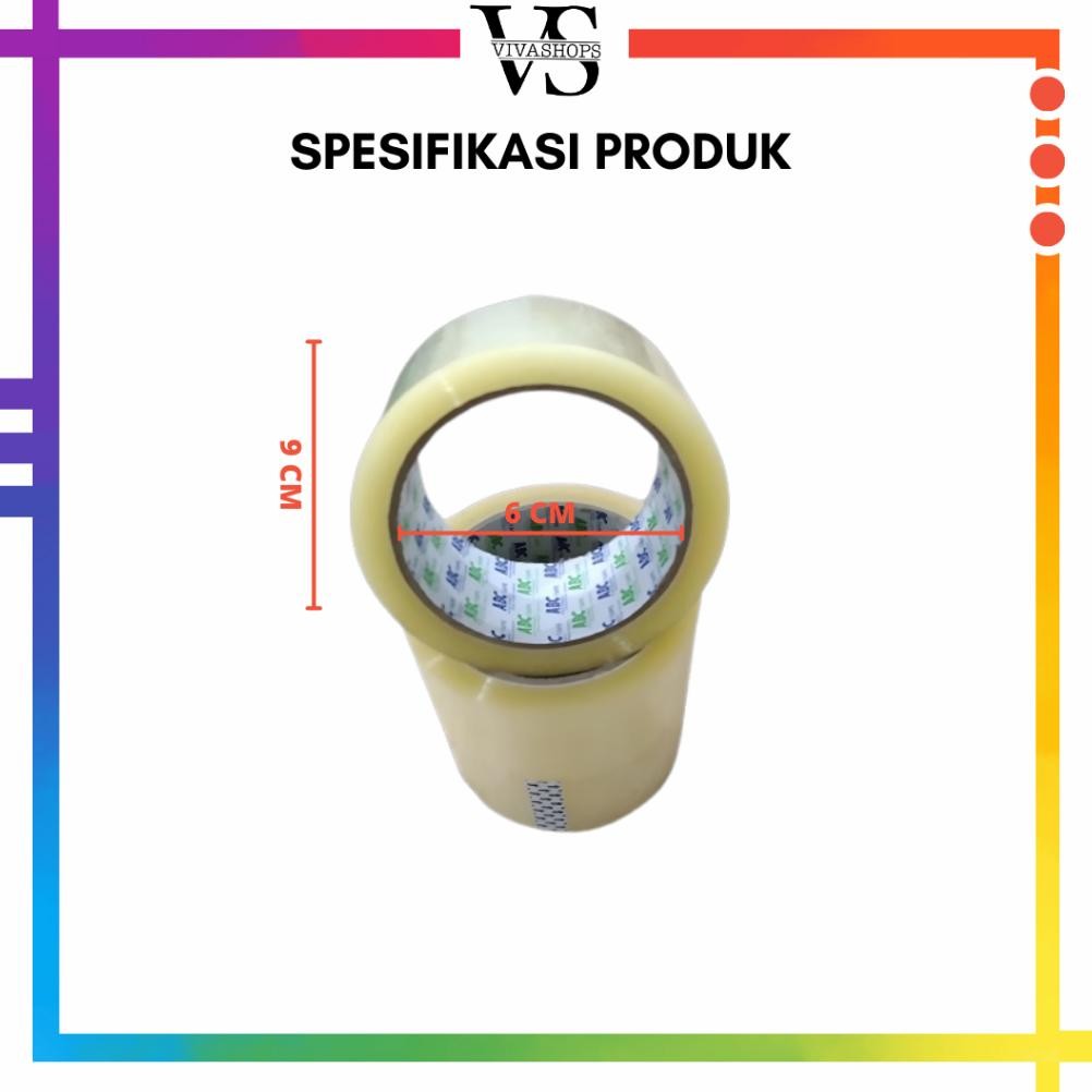 

Koe-1116 Lakban Bening Abc Tape Perekat Serbaguna 45Mm X 90 Yard / Lakban 45Mmx90Yard