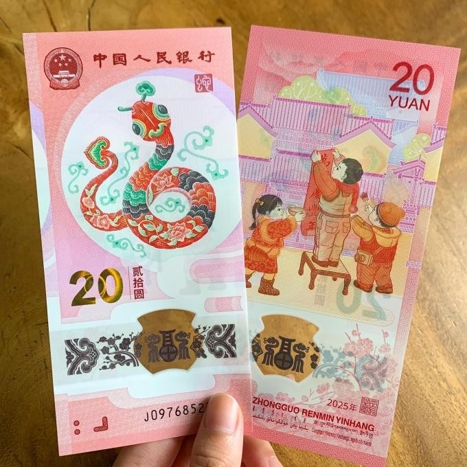 Tersedia China 20 Yuan Commemorative Snake Cny Imlek Tahun Ular Uang Polymer