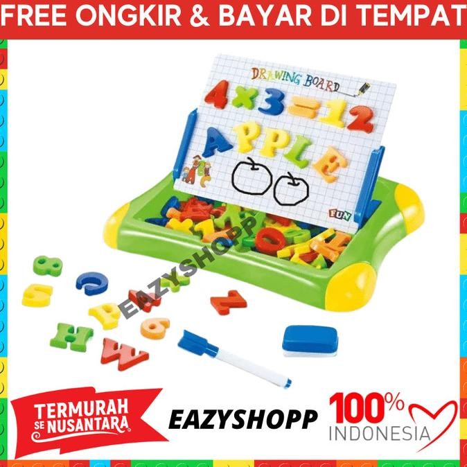 

Promo Hadiah Papan Tulis Anak Mainan Board Tempel Belajar Edukasi 3 6 Tahun COD