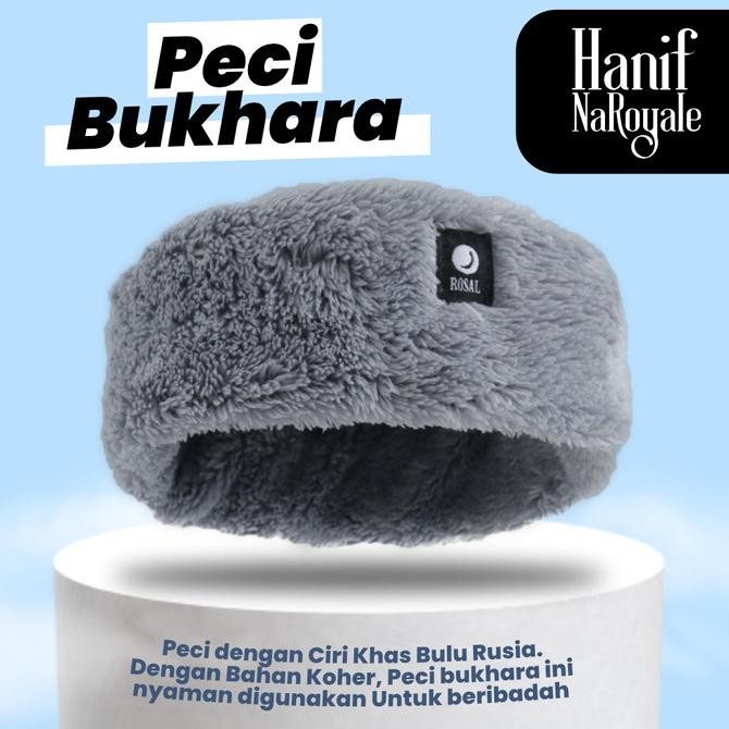 Sale Peci Bukhara Rosal - Songkok Pria Muslim Bulu Rusia Rosalhat