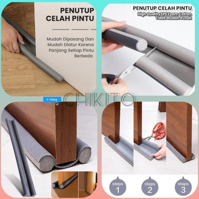 BUSA PENUTUP BAWAH PINTU / PENGGANJAL CELAH BAWAH PINTU ANTI SERANGGA HARGA KHUSUS