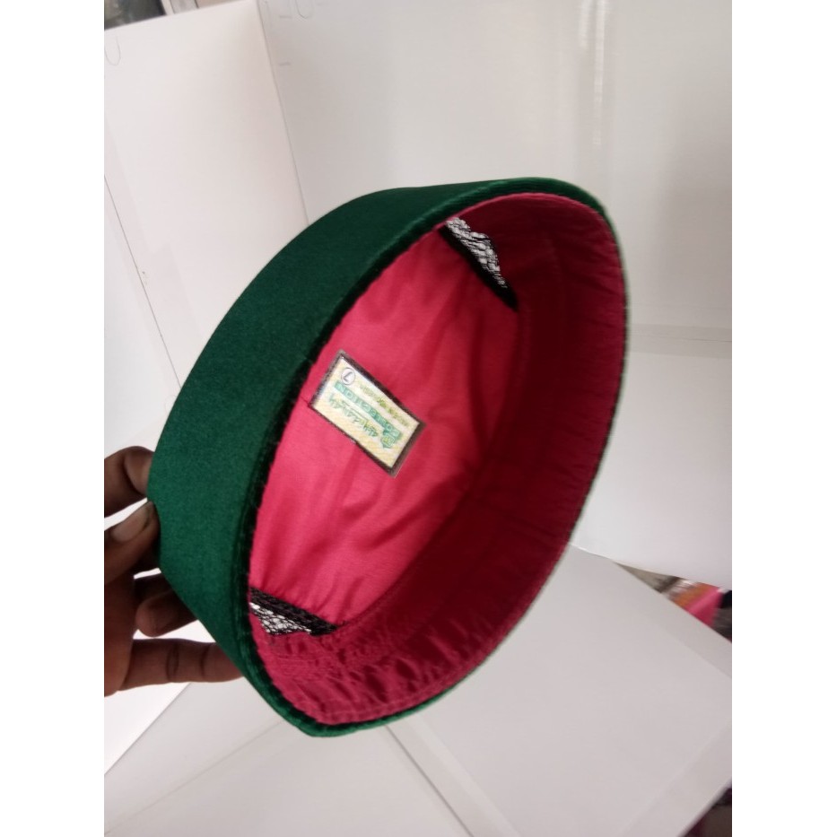 Murah peci songkok betawi hijau tinggi 7cm ukurannya besar sekali Non COD