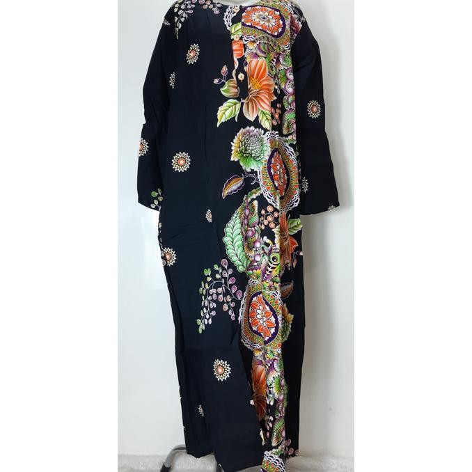Murah Daster Longdress Batik Kencana Ungu Asli Ori Label Biru Kub 19 Part 1