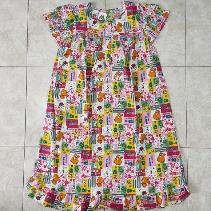 Murah Daster Smoke Katun Merlin Size Dewasa Motif Bunga