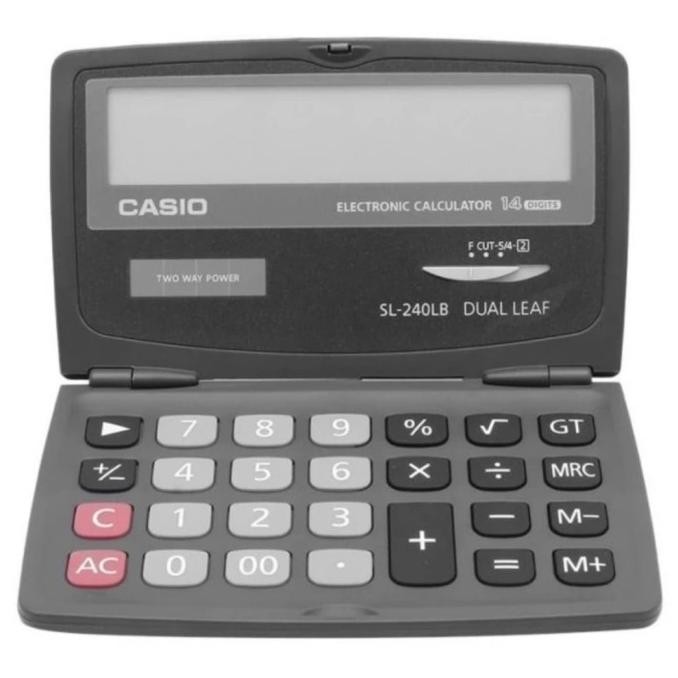

CASIO SL-240LB KALKULATOR SAKU 14 DIGIT / CALCULATOR POCKET SL 240 LB