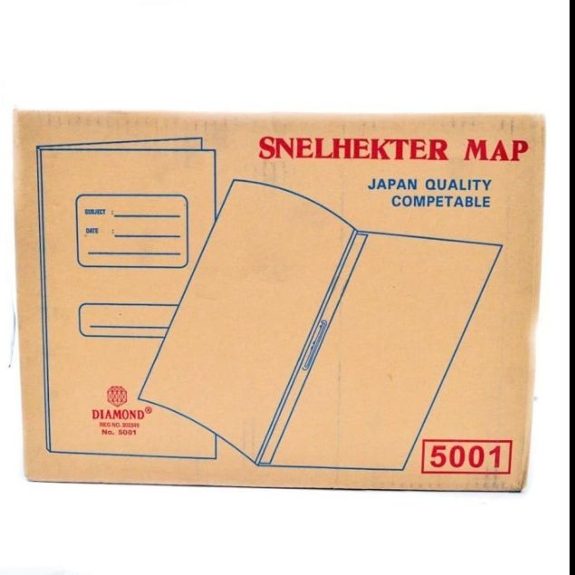 

Map Kertas Diamond Folio Clip No 5001 / Stop Map Snelhekter - Biru /Pcs - Merah